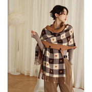 1 Pezzo di Sciarpa a Forma Cuore per Donna Autunno e Inverno - immagine 5