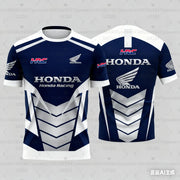 T-Shirt Moto HONDA Racing Quick Dry – Maglia Sportiva Traspirante con Stampa 3D, T-Shirt Tecnica Uomo/Unisex - Campeda