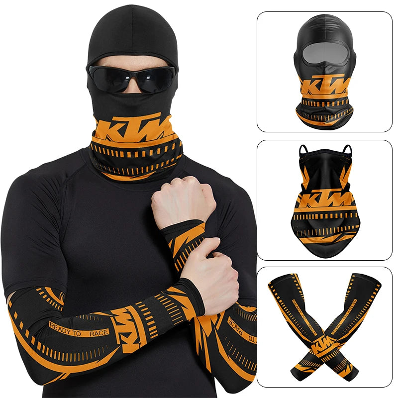 Manicotti Moto KTM Antiscivolo e Traspiranti – Protezione UV Braccia per Duke, Adventure, RC 390/690/790/890/1190/1290 - Campeda