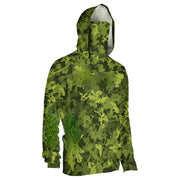 Abbigliamento da pesca Maschera a maniche lunghe uomo mimetica Camicie con cappuccio - immagine 4