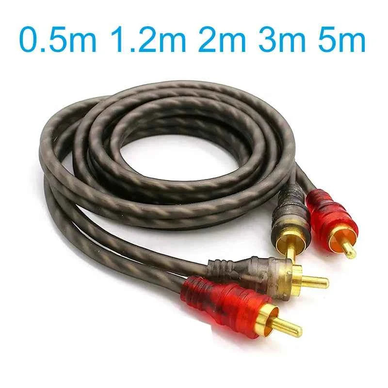 Cavo segnale audio Ofc 2 Maschio a 2 maschio cavo audio RCA amplificatore connettore RCA 0,5 m/1,2 m/2 m/3 m/5 m Cavo RCA per auto