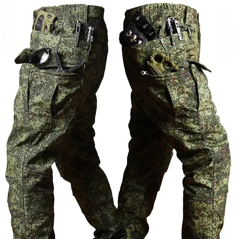 Set mimetico tattico da uomo impermeabile Soft Shell in pile tuta combattimento - immagine 16