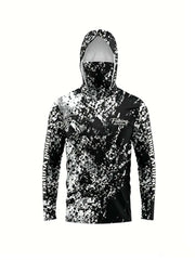 Maglia da pesca con cappuccio per uomo maschera facciale