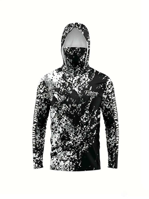 Maglia da pesca con cappuccio per uomo maschera facciale