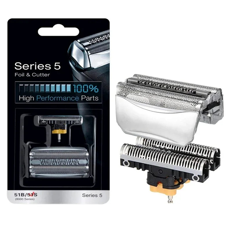 Lamina e lama di ricambio per testina 51S per Braun Series 5 e 8000 Series,590cc,8595,8985,8975,8991,8995,8985,wfs1,wfs2