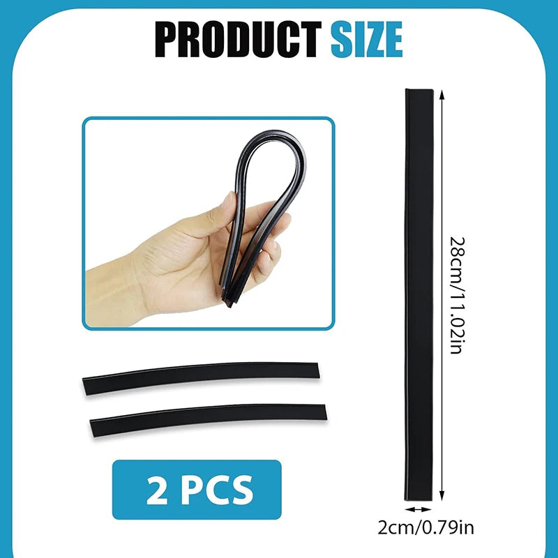 2 Pezzi di Lame Gomma Ricambio per Raschietto Finestre 28cm - immagine 6