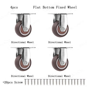 4 pz 1 1.25 1.5 2 Pollici Mobili Caster In Gomma Morbida Ruota - immagine 12
