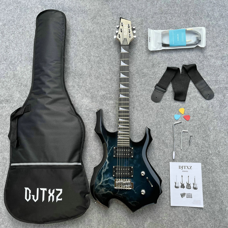 Chitarra Elettrica Lightning Bolt Stile rock, performance potente e perfetta per iniziare o esibirsi