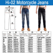 Jeans Moto Donna Protettivi – Pantaloni Motocross con Protezioni Ginocchia, Fianchi e Coccige, Stile Casual Sicurezza Riding - Campeda
