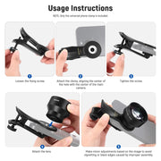 NEEWER Morsetto universale per telefono obiettivo filettato da 17 mm - immagine 5