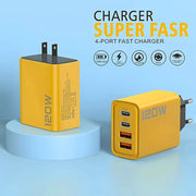 Caricatore USB C PD a 4 porte Carica rapida 3.0 Tipo Caricabatterie per - immagine 3
