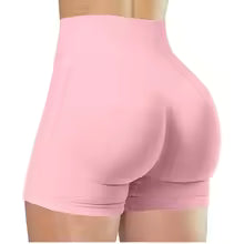Pantaloncini da yoga estivi a vita alta per donna Pantaloni da fitness da corsa alla moda e sexy Leggings da yoga tinta unita Collant elastici