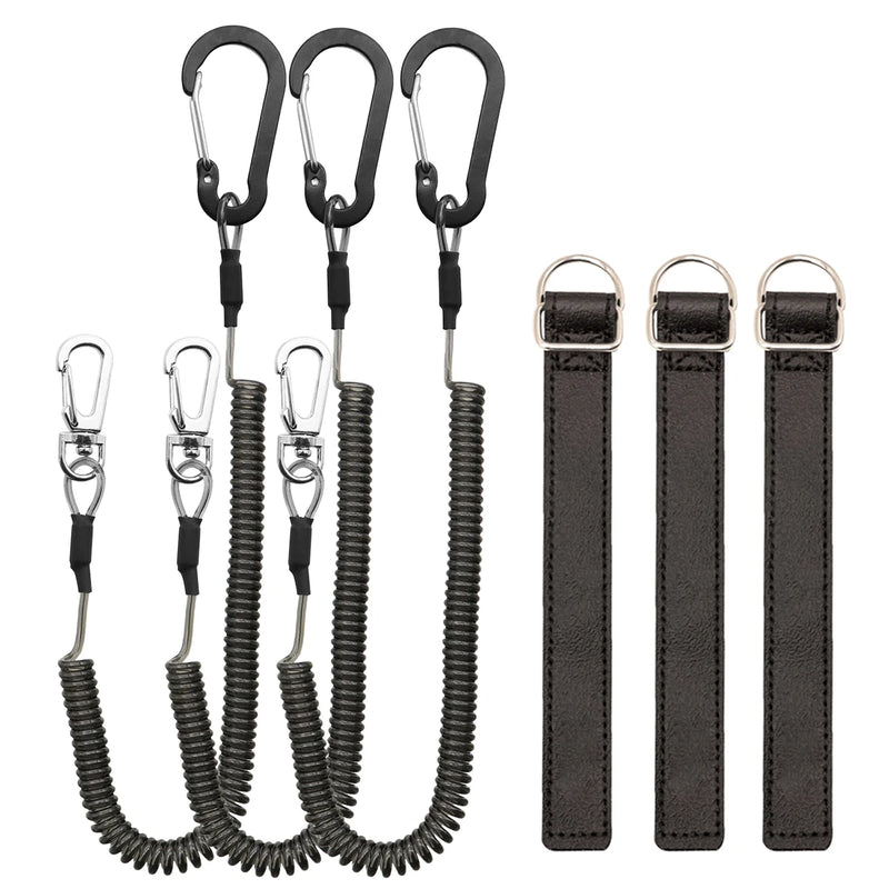 Porta attrezzi da pesca Cravatta per cintura Avvolgente canne Cinghie Elasticità 2M - 3 set - immagine 2