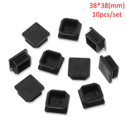 10 pezzi di plastica quadrata nera tappo terminale sbollitura tubo inserto accessori - immagine 11