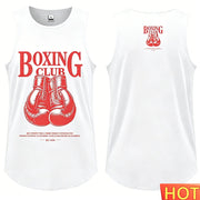 Canotta da boxe uomo t-shirt estiva girocollo senza maniche