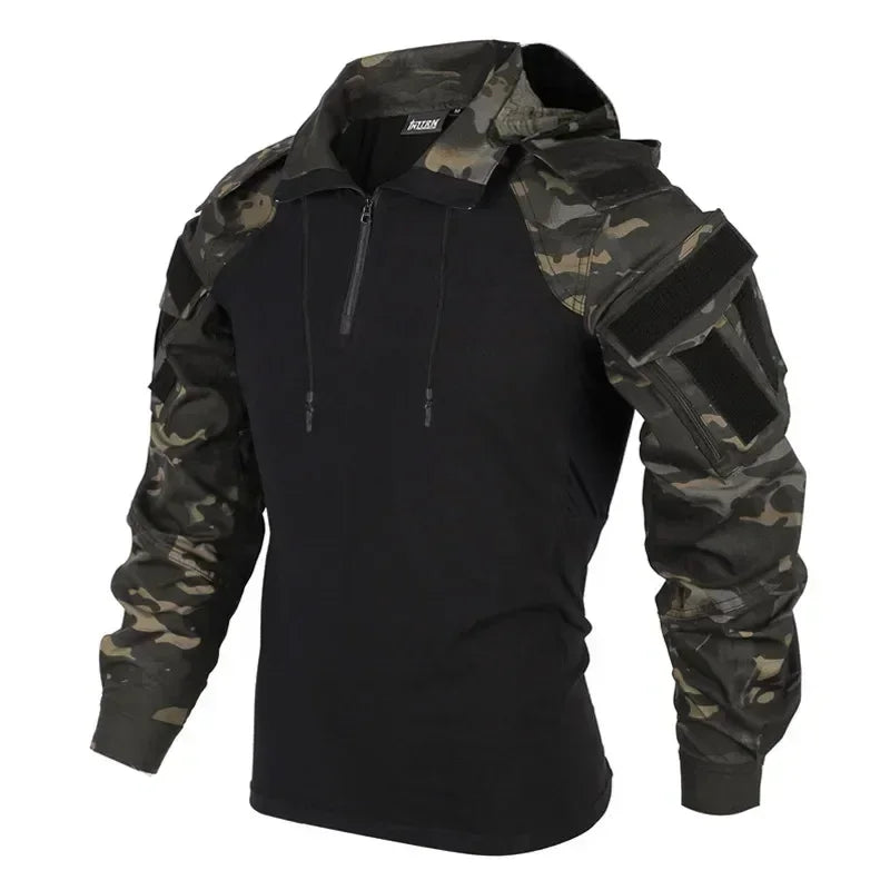 Magliette tattiche Camicie da combattimento T-shirt traspirante a maniche lunghe uomo - immagine 8