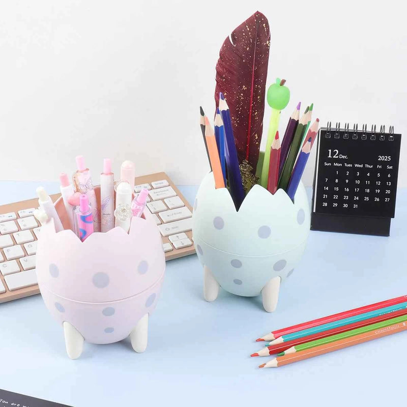 Portapenne per uova di dinosauro cartone animato - Simpatico astuccio per matite innovativo staccabile per ornamenti da tavolo Materiale scolastico Organizzatore regalo per bambini