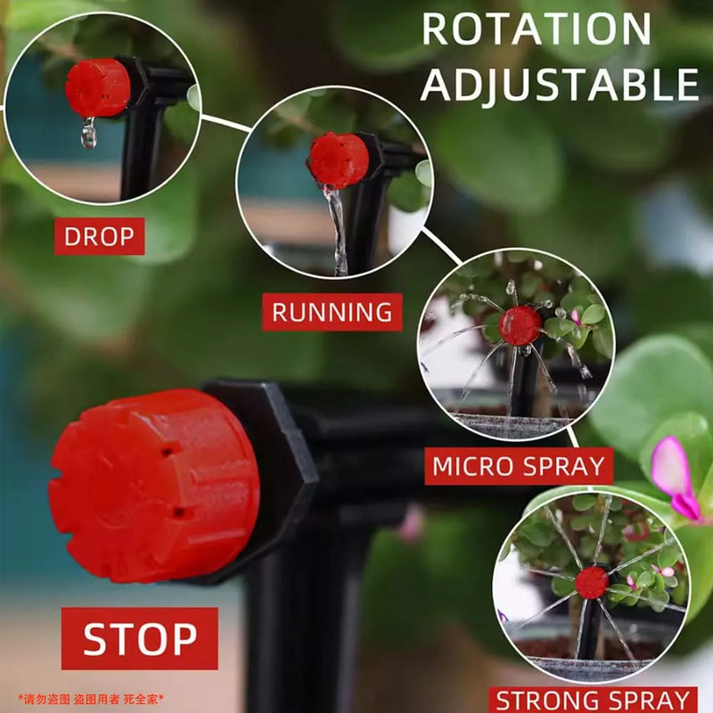 30-5m Pulsante LCD da giardino Timer Set di irrigazione 0-80L/H Ugello rotante regolabile Display intelligente Sistema di irrigazione automatica