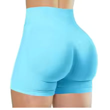 Pantaloncini da yoga estivi a vita alta per donna Pantaloni da fitness da corsa alla moda e sexy Leggings da yoga tinta unita Collant elastici