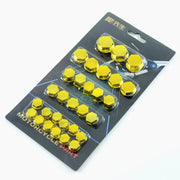 Kit Copri Viti Moto 30 Pezzi – Tappi Decorativi Bulloni 0.8-1.4 cm, Copri Dadi Colorati per Yamaha, Honda e Scooter - Campeda