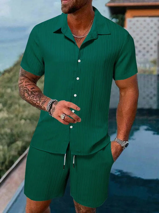 Tuta sportiva uomo 2 pezzi – polo maniche corte e pantaloncini a coulisse leggeri per primavera ed estate - Campeda