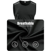 CHRLCK Gilet da corsa uomo Canotta palestra ad asciugatura rapida Fitness Camicia - immagine 4