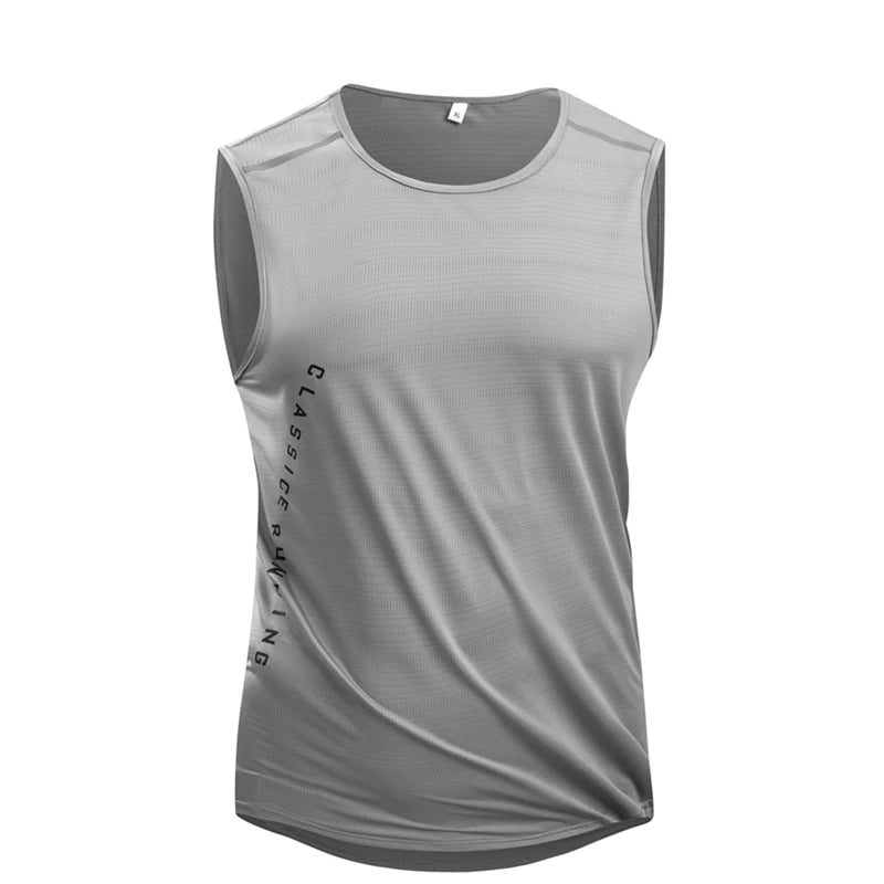 CHRLCK Gilet da corsa uomo Canotta palestra ad asciugatura rapida Fitness Camicia - immagine 12