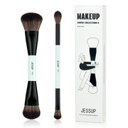 Jessup Set di pennelli per trucco bifacciali Fondotinta Contorno Blush Miscelazione - immagine 9