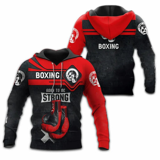 Felpa con cappuccio fitness da boxe Abbigliamento allenamento uomo pullover stampata