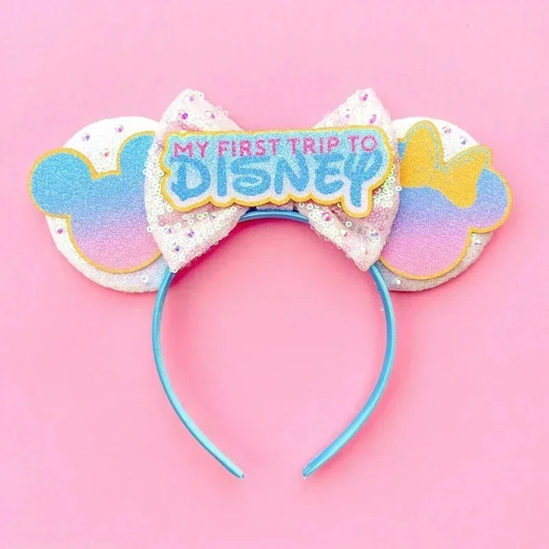 Disney Pink Daisy Duck Bow Fasce per capelli Paillettes viola Fascia orecchie di - immagine 19