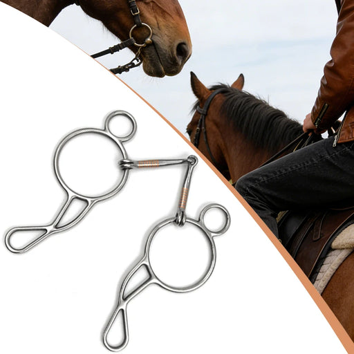Morso per Cavalli Snaffle Hollow Large Ring: Attrezzatura Professionale Addestramento - immagine 2