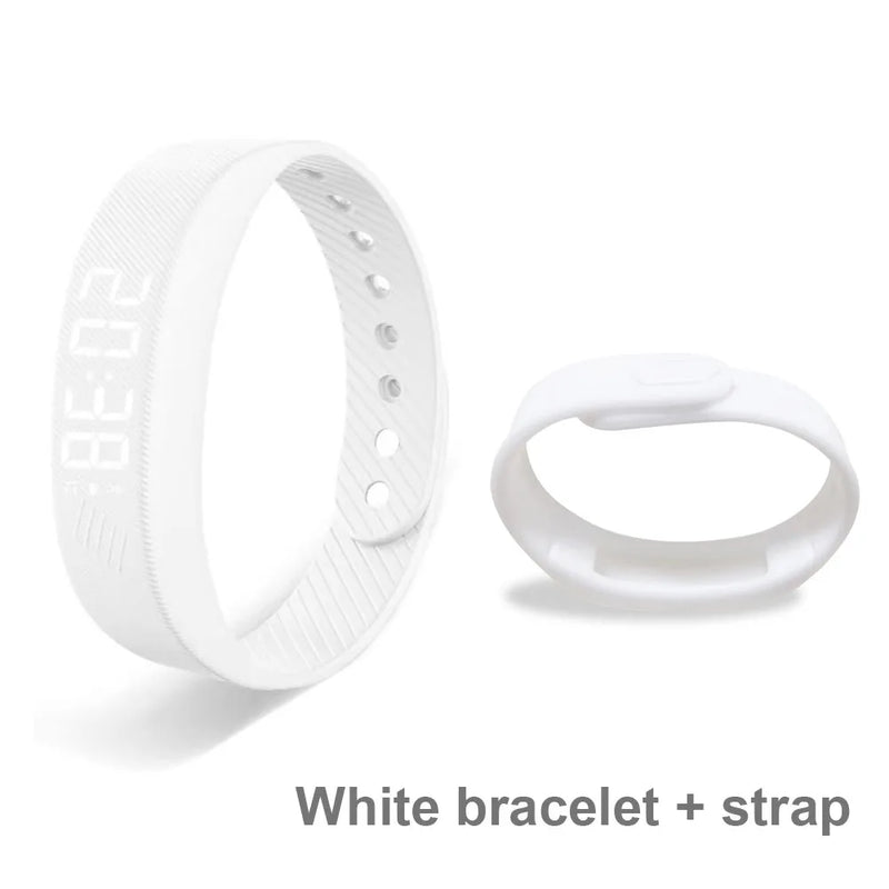 Smartband LED Fitness – Braccialetto Contapassi Impermeabile con Sveglia a Vibrazione