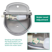 1 Set Ciotola Automatica per Mucca Tubo Alimentatore d'Acqua in Acciaio Galleggiante - immagine 3