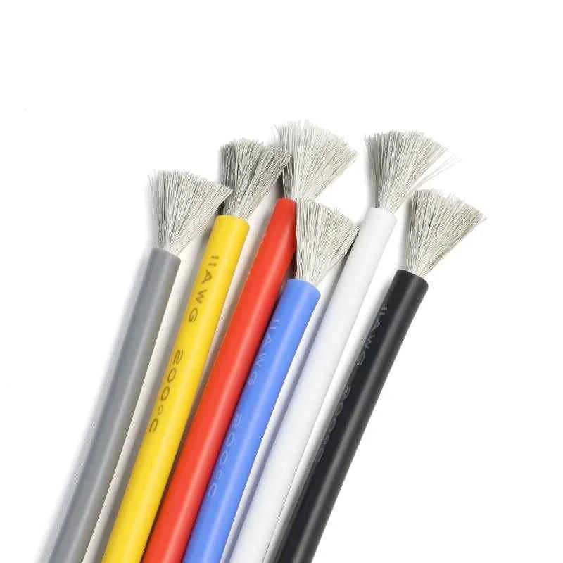 1/5/10M Gomma di Silicone Morbida Cavo di Rame 30 28 26 24 22 20-8AWG Flessibile FAI DA TE HA CONDOTTO Le Fili di Illuminazione Cavo di Alimentazione Elettrica Auto fili