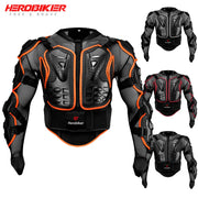 Giacca Protettiva Moto Integrale HEROBIKER – Armatura Completa Motocross Enduro Racing con Protezioni Schiena Petto Spalle Gomiti (S-4XL) - Campeda