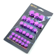 Kit Copri Viti Moto 30 Pezzi – Tappi Decorativi Bulloni 0.8-1.4 cm, Copri Dadi Colorati per Yamaha, Honda e Scooter - Campeda