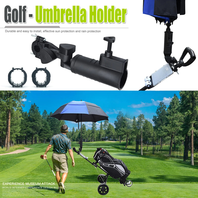 Portaombrelli da golf durevole per esterni regolabile a 180 gradi utilizzato - immagine 4