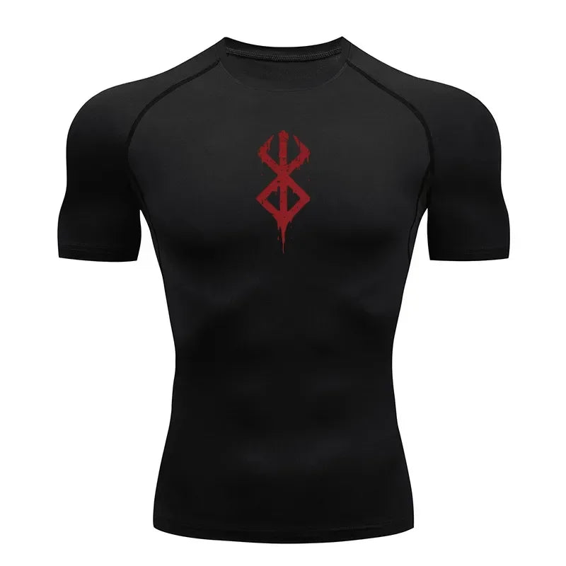 T-shirt compressione uomo LAMLKKY – rash guard traspirante ad asciugatura rapida per fitness, palestra e sport