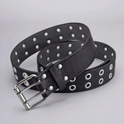 1pc Cintura da donna Tendenza Semplice Doppio Foro uomo Punk Hip Hop Stile - immagine 6