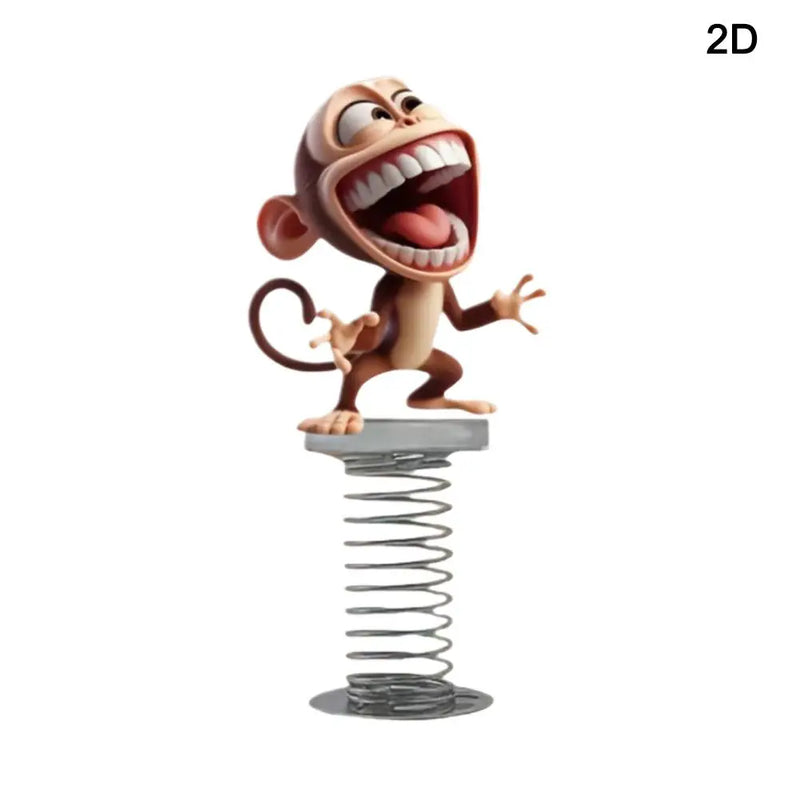 Ciondolo scimmia acrilico 2D per auto divertente Ciondolo decorativo personalizzato Bobblehead Cartoon Cruscotto Decor Accessori interni per auto