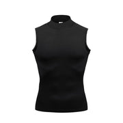 T-shirt senza maniche per esercizi di allenamento Dolcevita da uomo Camicia a - immagine 4