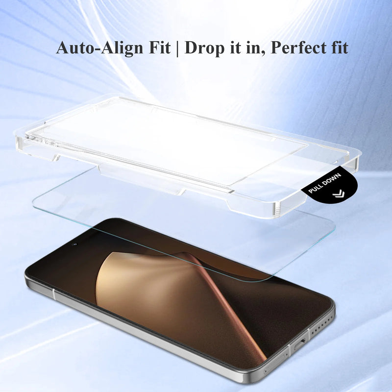 Proteggi schermo in vetro temperato Lereach per Xiaomi 15T Pro / 15T / 14T Pro /14T con vassoio di allineamento senza polvere Aspirazione automatica 0,3 mm