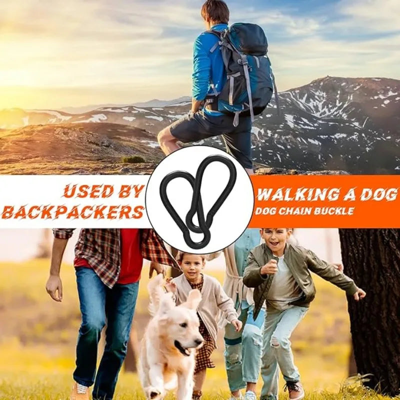 Mini Moschettoni Portachiavi in Alluminio – Set 10/50 Pezzi Clip D Shape per Chiavi, Campeggio e Outdoor