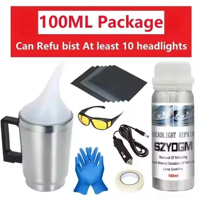 Kit per la riparazione e lucidatura dei fari auto - immagine 9