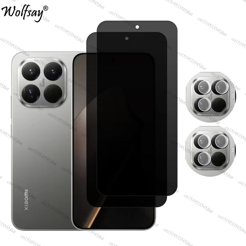 Privacy Protezione Dello Schermo Per Xiaomi 15T Anti-Spy Vetro Temperato Xiaomi 15T 15 T Pro Obiettivo Della Macchina Fotografica Pellicola di Vetro Per Xiaomi 15T vetro