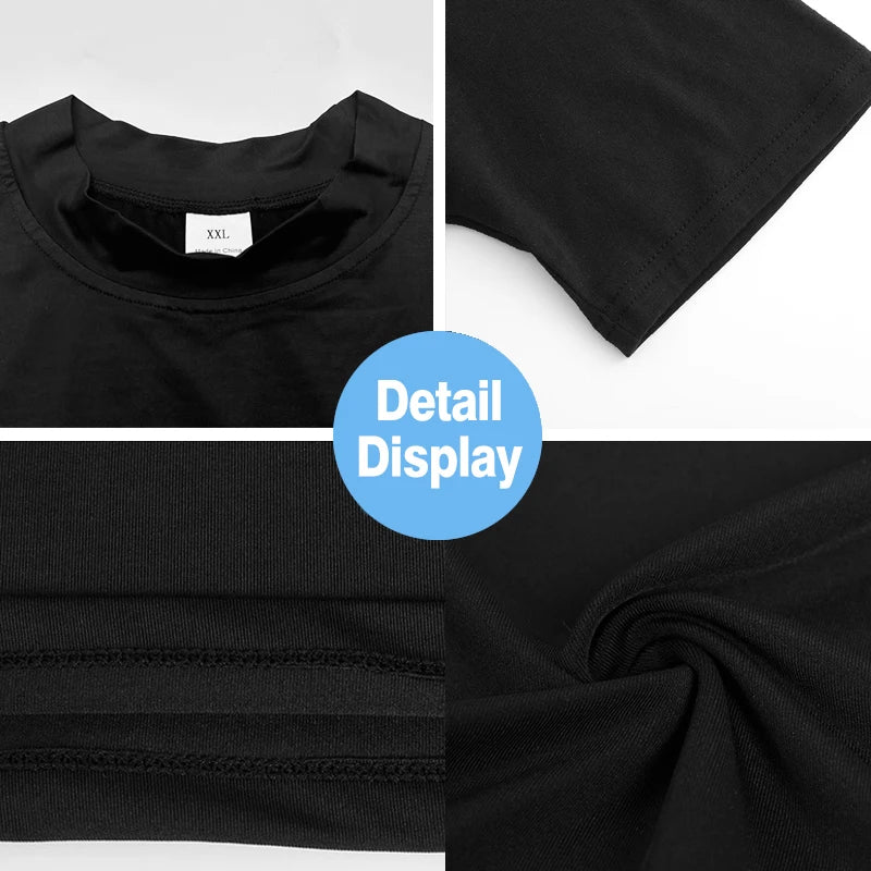 T-shirt senza maniche per esercizi di allenamento Dolcevita da uomo Camicia a - immagine 5