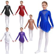Ragazze Figura Pattinaggio su ghiaccio Vestito da balletto Palcoscenico Costume di - immagine 6