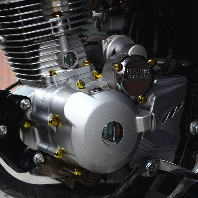 Kit Copri Viti Moto 30 Pezzi – Tappi Decorativi Bulloni 0.8-1.4 cm, Copri Dadi Colorati per Yamaha, Honda e Scooter - Campeda
