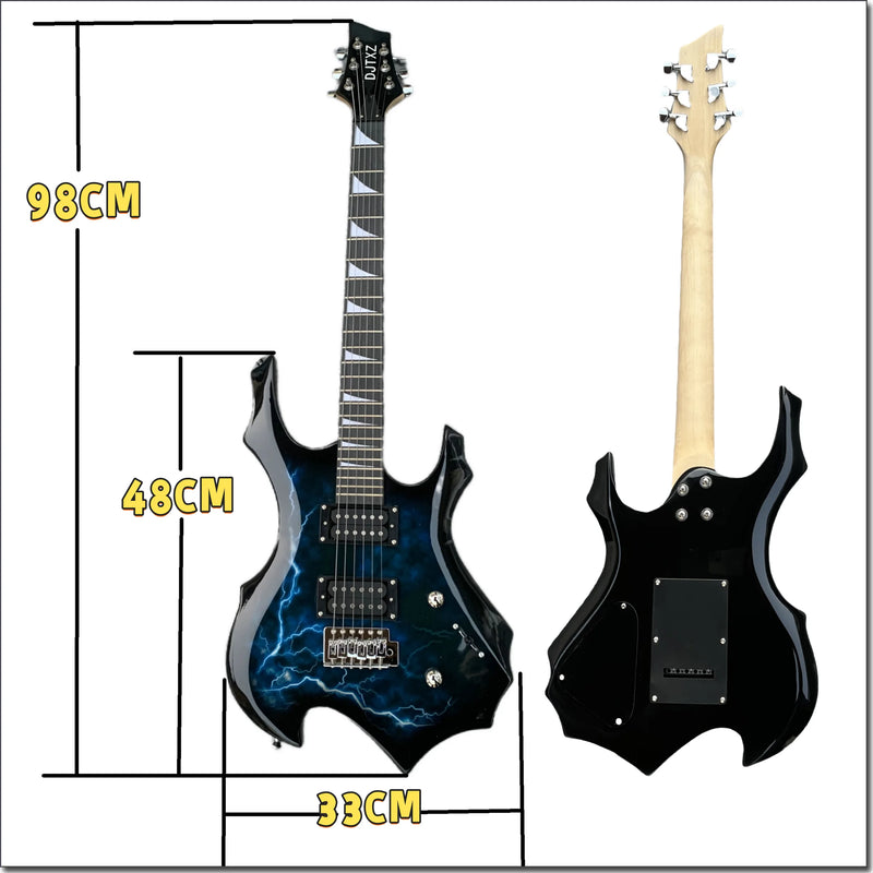 Chitarra Elettrica Lightning Bolt Stile rock, performance potente e perfetta per iniziare o esibirsi
