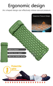 Materassino Gonfiabile da Campeggio Ultralight con Cuscino – Pompa Integrata per Trekking & Outdoor - Campeda